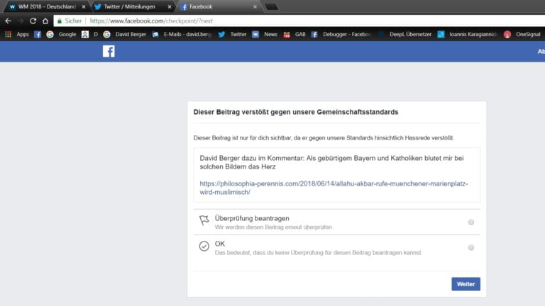 Facebook Schaltet Artikel Nach PP-Protest Wieder Frei Und Hebt Sperre ...