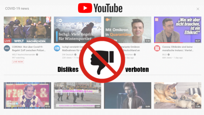 Youtube deaktiviert seine Dislikes