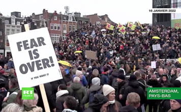 Demo gegen die Coronamaßnahmen in Amsterdam