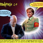 Karikatur: Merkel und Kemmerich