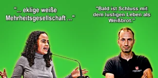 Sarah-Lee Heinrich und Axel Steier bekunden ihren Hass auf die Weißen.