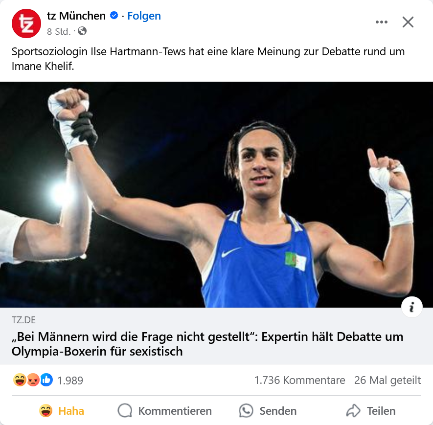 Sportsoziologin findet die Frage nach dem Geschlecht sexistisch