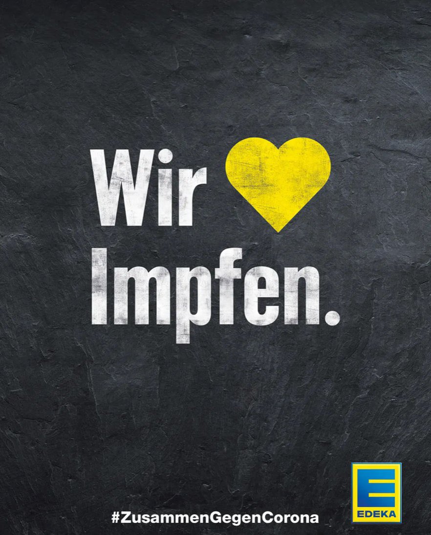 Edeka macht Werbung für die Impfpflicht