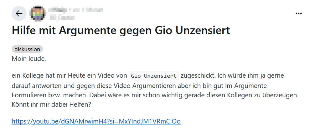 Vorgefertigte Argumente zum Auswendiglernen.