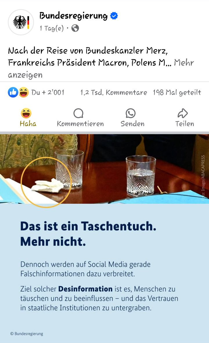 Taschentuch oder Kokain-Tüte?