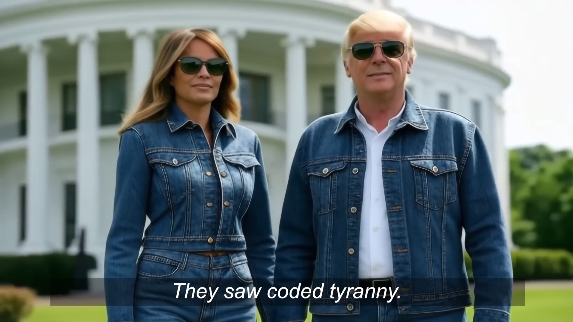 Präsident Trump und die First Lady in Jeans