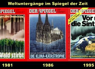 50 Jahre gefühlter Klimawandel auf Spiegel-Coverbildern