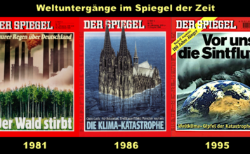 50 Jahre gefühlter Klimawandel auf Spiegel-Coverbildern