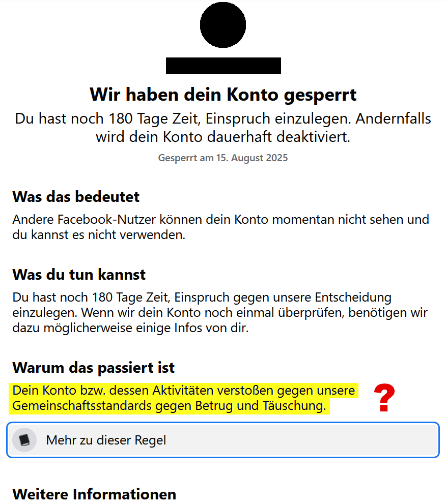 Sperrbildschirm bei Facebook