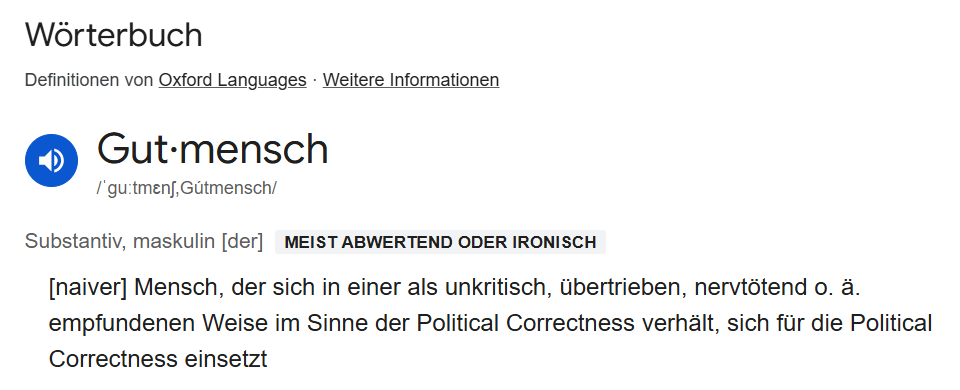 Ironische Bezeichnung für naive Menschen