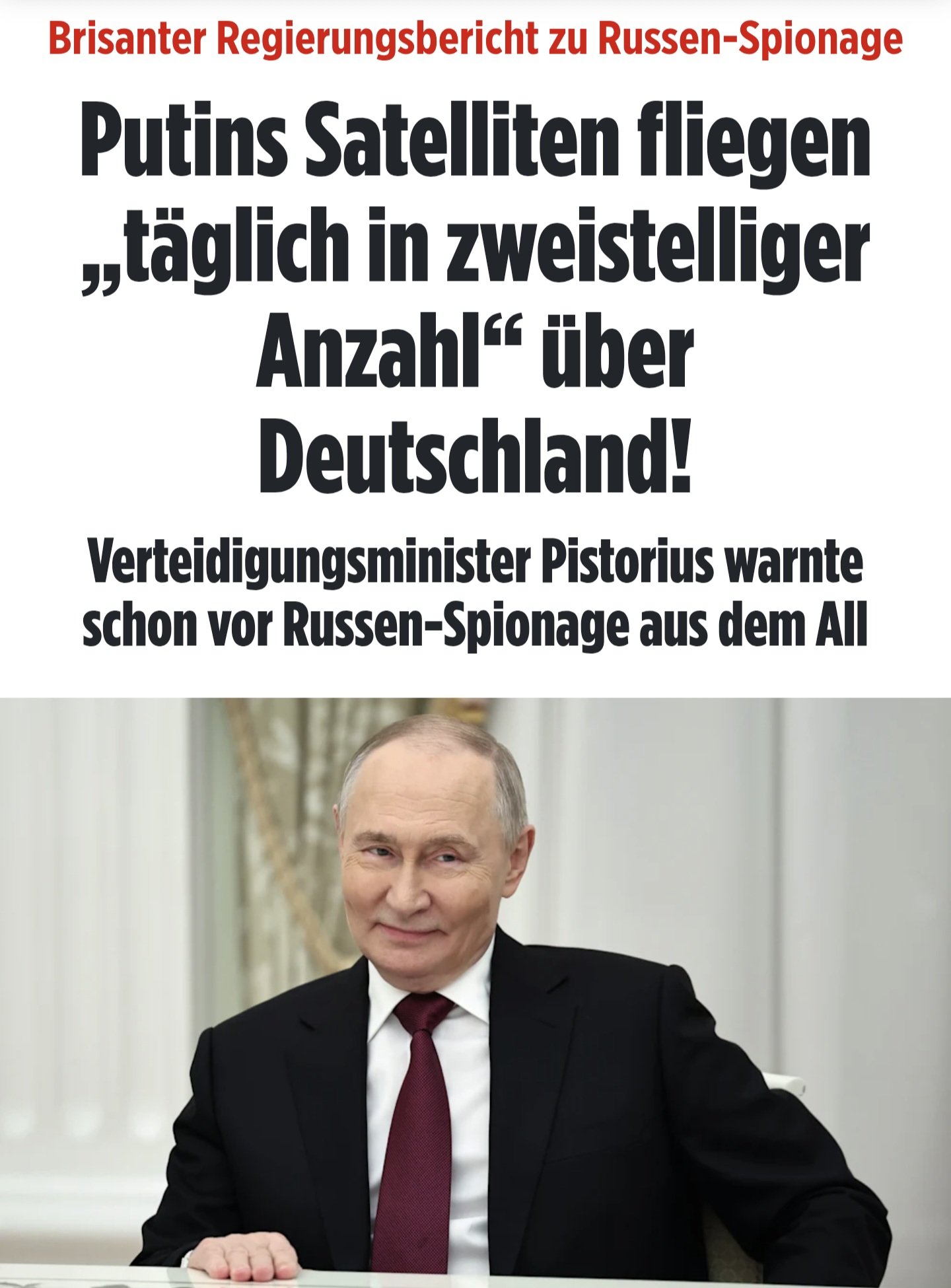Russlands Satelliten fliegen einfach über unser Land hinweg