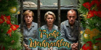 Weihnachtsgeschenk: Merkel, von der Leyen und Merz im Knast