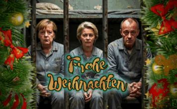 Weihnachtsgeschenk: Merkel, von der Leyen und Merz im Knast
