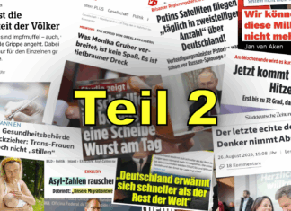 Realsatire in den Titelschlagzeilen der Presse