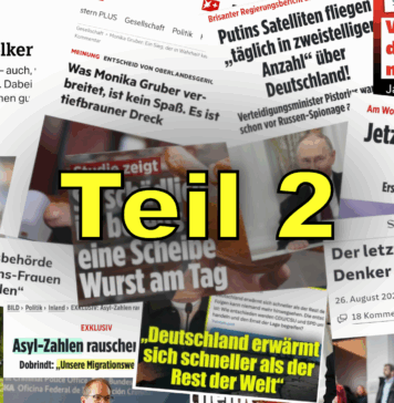 Realsatire in den Titelschlagzeilen der Presse