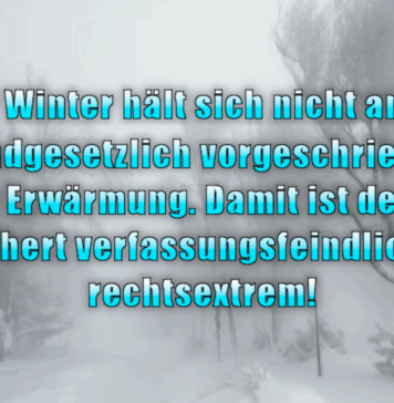 Laut Urteil des Verfassungsgerichtes muss es jedes Jahr wärmer werden ...