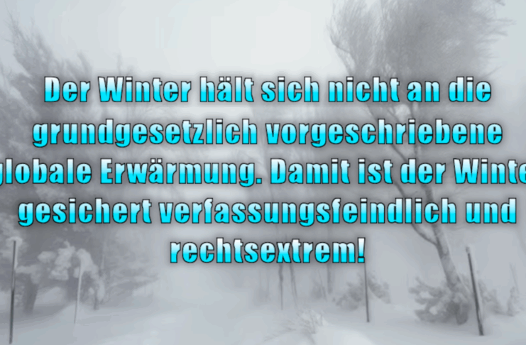 Laut Urteil des Verfassungsgerichtes muss es jedes Jahr wärmer werden ...