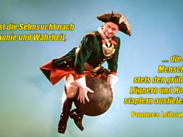 Karikatur von Friedich Merz als Münchhausen