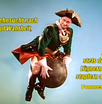 Karikatur von Friedich Merz als Münchhausen
