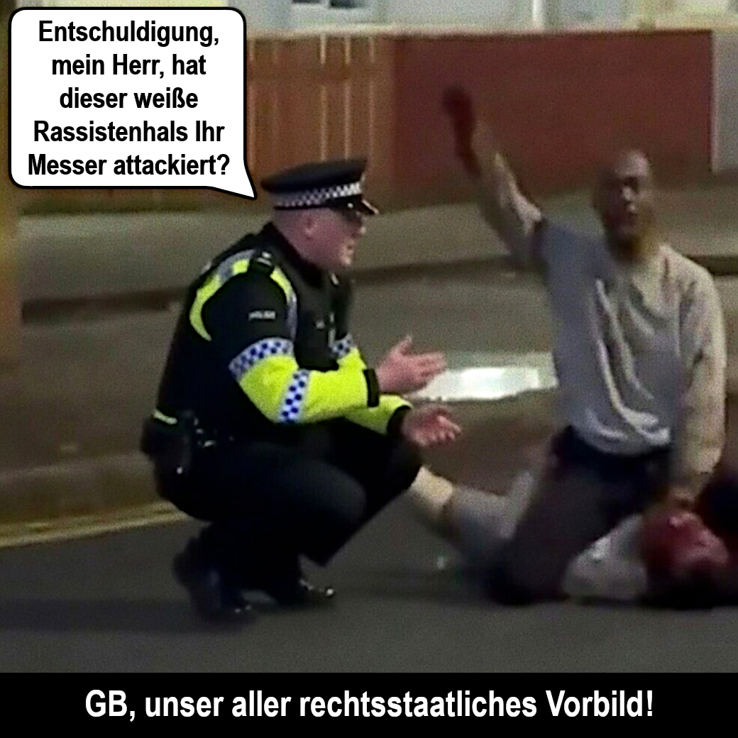 Nicht die Tat ist das Verbrechen, sondern sich darüber zu beklagen ist rassistisch