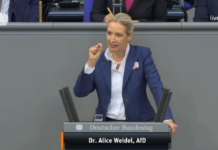Standing Ovations für Alice Weidel nach Bundestagsrede gegen Merz