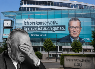 „Ich bin konservativ“ – Berlins teuerster Witz hängt am CDU-Haus