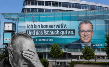 „Ich bin konservativ“ – Berlins teuerster Witz hängt am CDU-Haus