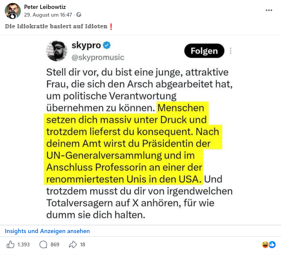 Ein Rapper lobt Annalena Baerbock in den Himmel