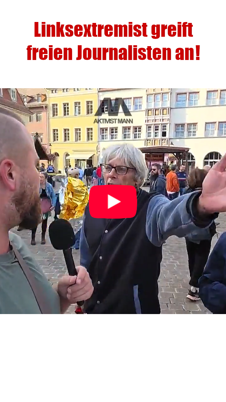 Linker Extremist versucht ein Interview mit Gewalt zu verhindern.