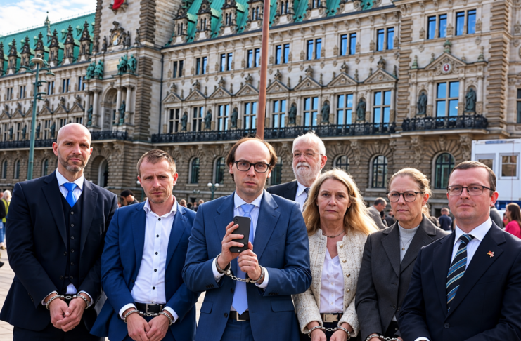 Hamburger Parlament: AfD-Abgeordnete in Handschellen