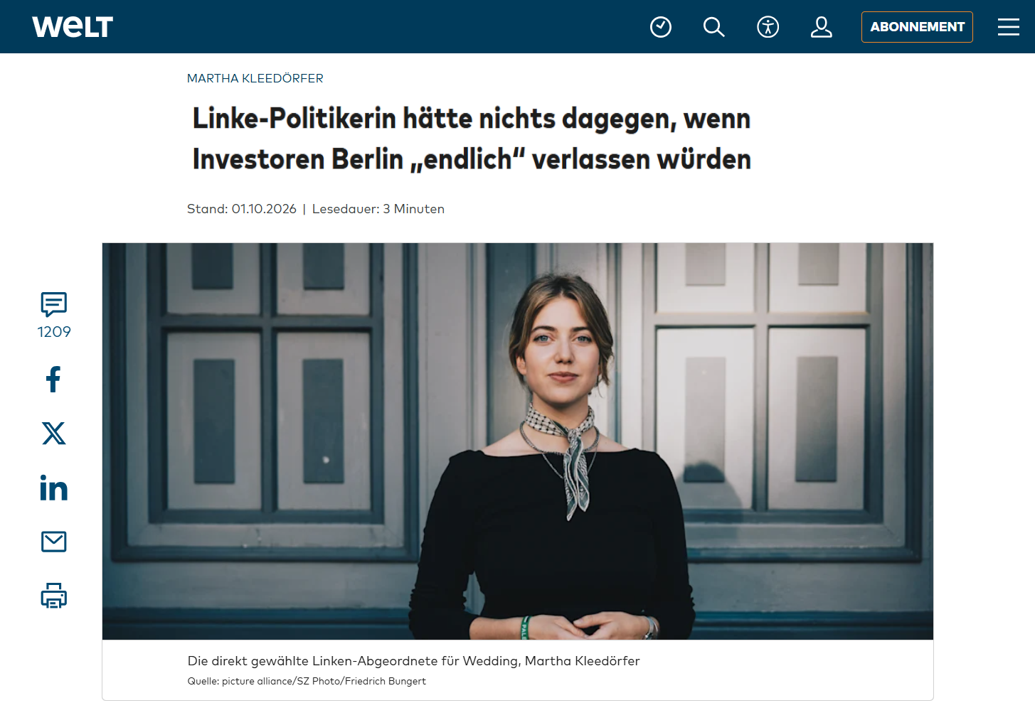 Investoren vertreiben, bildungsferne Zuwanderer hereinholen